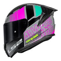 Capacete Feminino Moto Ls2 FF810 Vigo Shift Cinza Rosa