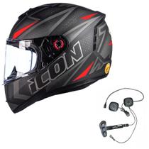 Capacete Feminino Moto Peels Icon Fast Vermelho Smart Trip