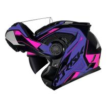Capacete Feminino Norisk FF345 Route SpeedMax Preto e Roxo Robocop Capacete Feminino Norisk FF345 Route SpeedMax Preto e Roxo Robocop