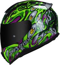 Capacete Feminino Norisk Razor Parasite Verde Moto Fechado