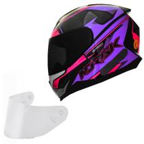 Capacete Feminino Norisk Razor Speedmax Rosa Viseira Fume Capacete Feminino Norisk Razor Speedmax Rosa Viseira Fume