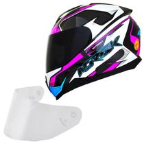 Capacete Feminino Norisk Razor Speedmax Rosa Viseira Fume Capacete Feminino Norisk Razor Speedmax Rosa Viseira Fume