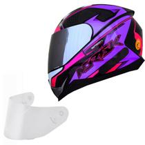 Capacete Feminino Norisk Razor Speedmax Rosa Viseira Prata Capacete Feminino Norisk Razor Speedmax Rosa Viseira Prata