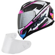 Capacete Feminino Norisk Razor Speedmax Rosa Viseira Prata Capacete Feminino Norisk Razor Speedmax Rosa Viseira Prata