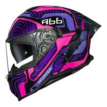 Capacete Feminino Norisk Strada 2 Fusion Roxo e Rosa