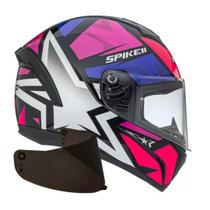 Capacete Feminino Peels Spike Il 1 St Rosa Mais Viseira Fumê