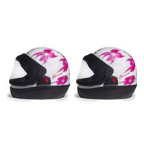 Capacete Feminino San Marino Branco Femme 2 Unidades