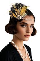 Capacete Flapper BABEYOND 1920s Great Gatsby Rhinestone
