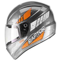 Capacete Fly F-9 Raptor Grafite E Laranja 62/Xl