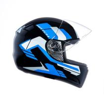 Capacete FLY HG Match PRETO/ AZUL TAMANHO 58