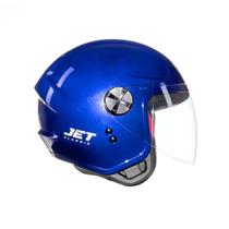 Capacete Fly New Jet Classic Azul Metal