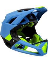 Capacete Fox Proframe Full Face Mips Downhill Mtb Azul Cor:Azul+VerdeTamanho:GG Capacete Fox Proframe Full Face Mips Downhill Mtb Azul Cor:Azul+VerdeTamanho:GG