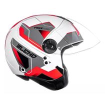 Capacete Freeway Blend Branco Vermelho