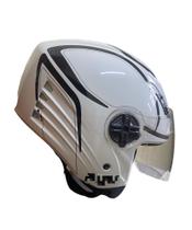 Capacete fw3 blade branco moto aberto personalizado qualidade premium top open