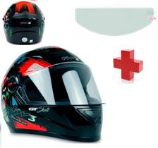 Capacete Fw3 Caveira Brilhante 58 + Pinlock Antiembaçante