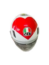 Capacete fw3 coração pintado e envernizado moto aberto personalizado premium top