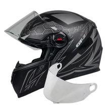 Capacete Fw3 Fechado Gt2 Preto Fosco Mais Viseira Cristal 2.2mm