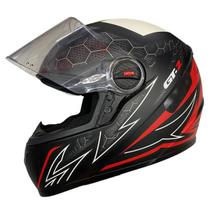 Capacete Fw3 Gt2 Branco / Vermelho Fosco