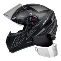 Capacete Fw3 Gt2 Preto Fosco Mais 2 Viseiras Extra Cristal e Fumê Capacete Fw3 Gt2 Preto Fosco Mais 2 Viseiras Extra Cristal e Fumê