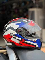 Capacete Fw3 Gtn Super Vermelho/azul