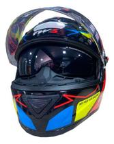 Capacete fw3 gtx 43 amarelo e azul 58