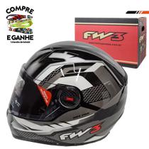 Capacete Fw3 Gtx Fox Grafite Com Oculos Interno