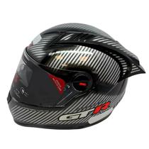 Capacete Fw3 GTX GTRacing Carbon Fiber Preto Prata C/Oculos Capacete Fw3 GTX GTRacing Carbon Fiber Preto Prata C/Oculos