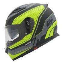 Capacete Givi 50.5 Soul H50.5 FSLBY Preto Amarelo Cinza Tamanho:63