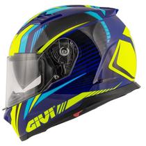 Capacete Givi 50.5 Stoccarda Blade Azul/Amarelo (Viseira Solar)