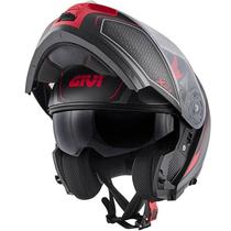 Capacete givi x21 shiver fosco titanium vermelho