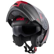 Capacete Givi X21 Shiver Preto/Cinza/Vermelho