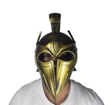 Capacete Gladiador romano dourado fantasia