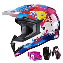 Capacete GLX GX623 DOT Kids Youth ATV Off-Road Graffiti XL