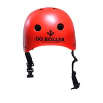 Capacete Go Roller Vermelho Patins Skate Patinete Bicicleta
