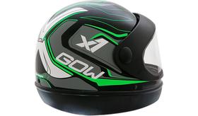 Capacete GOW Interlagos New X1 Preto com verde tam 60