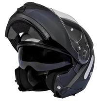 Capacete Gp Tech A118 Mono Articulado Robocop Viseira Solar Preto 56