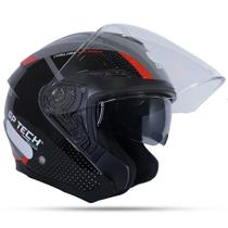 Capacete Gp Tech Aberto Runner Vermelho Capacete Gp Tech Aberto Runner Vermelho