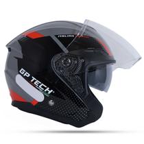 Capacete Gp Tech Aberto Runner Vermelho Capacete Gp Tech Aberto Runner Vermelho