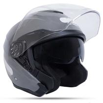 Capacete Gp Tech Moto Aberto Mono Cinza