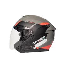 Capacete gp tech open of669 air fosco vermelho 61