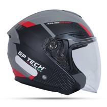 Capacete Gp Tech Runner Aberto Vermelho Fosco