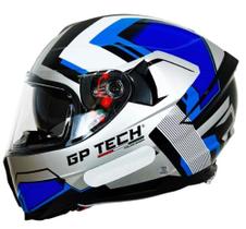 Capacete GP TECH ULTRA Fusion V2 SV - Preto com Azul