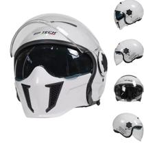 Capacete GP Tech Zoom Monocolor Branco