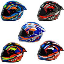 Capacete Gt Racing Bolt Aerofólio Óculos Escuros Interno Fw3 Capacete Gt Racing Bolt Aerofólio Óculos Escuros Interno Fw3