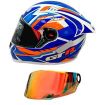 Capacete Gt Racing Bolt Aerofólio Óculos Fw3 Branco + Viseira Revo Vermelha Transparente FW3 Capacete Gt Racing Bolt Aerofólio Óculos Fw3 Branco + Viseira Revo Vermelha Transparente FW3