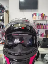 Capacete GTX STAR azul tifany com rosa e branco