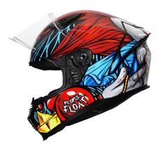 Capacete Helt 985 Avant Joker Palhaço Vermelho/Azul