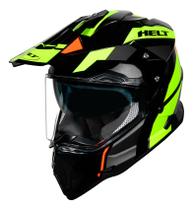 Capacete Helt Cross Vision Glass Com Óculos Interno