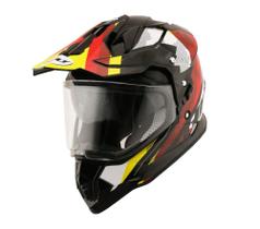 Capacete Helt Cross Vision Glass Drakar C/ Oculos Solar