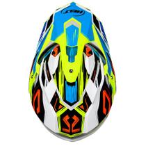 Capacete helt cross vision glass prism amarelo azul vermelho brilhante